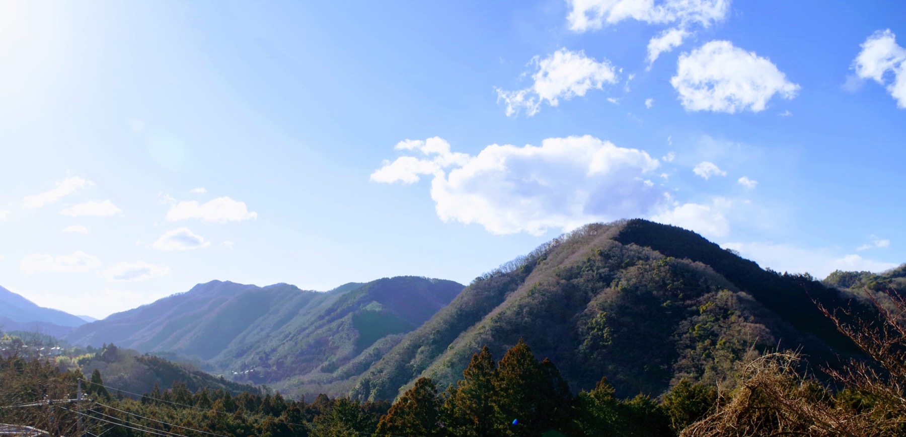 神奈川県相模原市の山並み